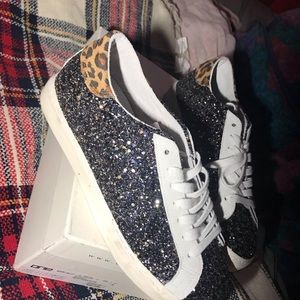 Sara Glitter Black/Sliver Sneaker